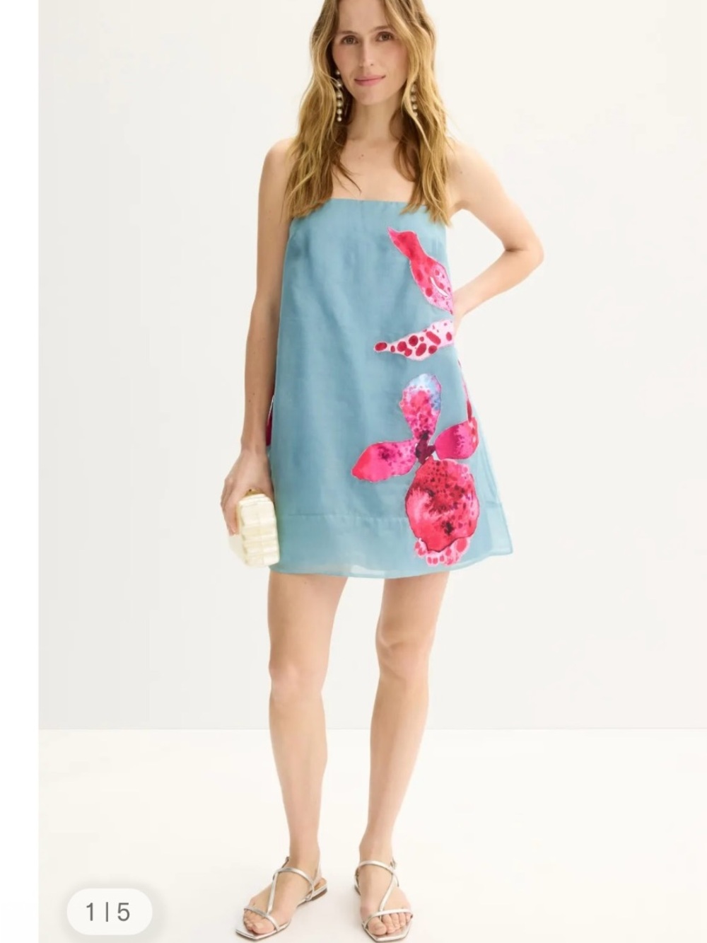 AMUR Fran Mini Dress Silk Orchid Print Slip Dress MSRP $448 Size 0